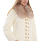 Winter Elegance: Alcantara Jacket with Fox Fur Collar