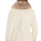 Winter Elegance: Alcantara Jacket with Fox Fur Collar