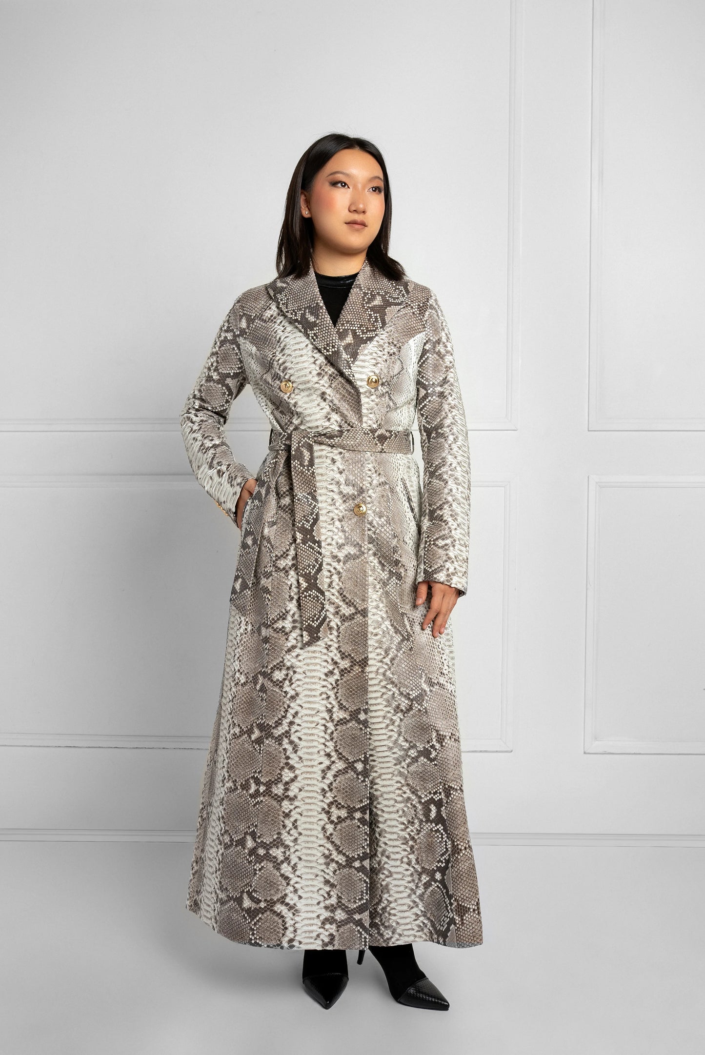 Elegant Python Coat | Exotic Elegance Limited Series