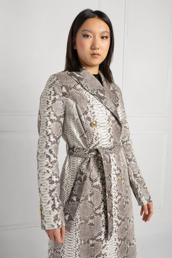 Elegant Python Coat | Exotic Elegance Limited Series