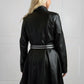 Black Lamb Leather Jacket & Dress Combo with Silver Accents