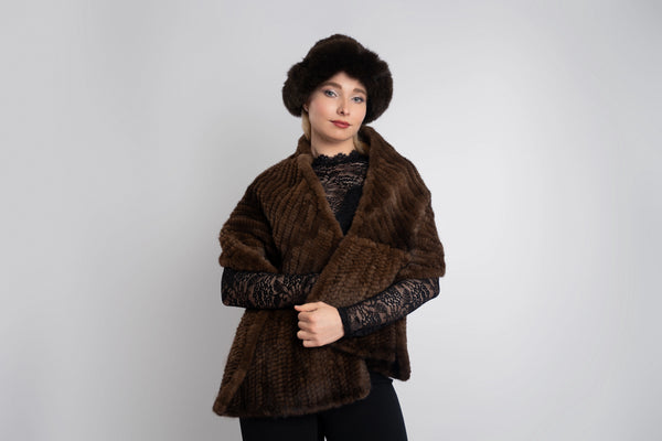 Brown Mink Fur scarf