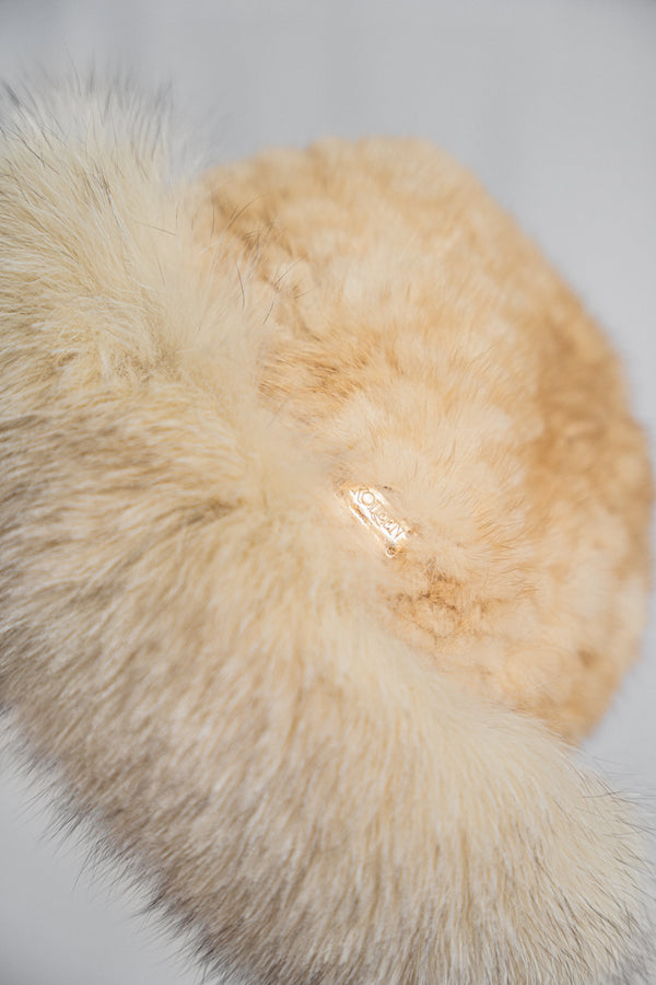 biege hat mink fur