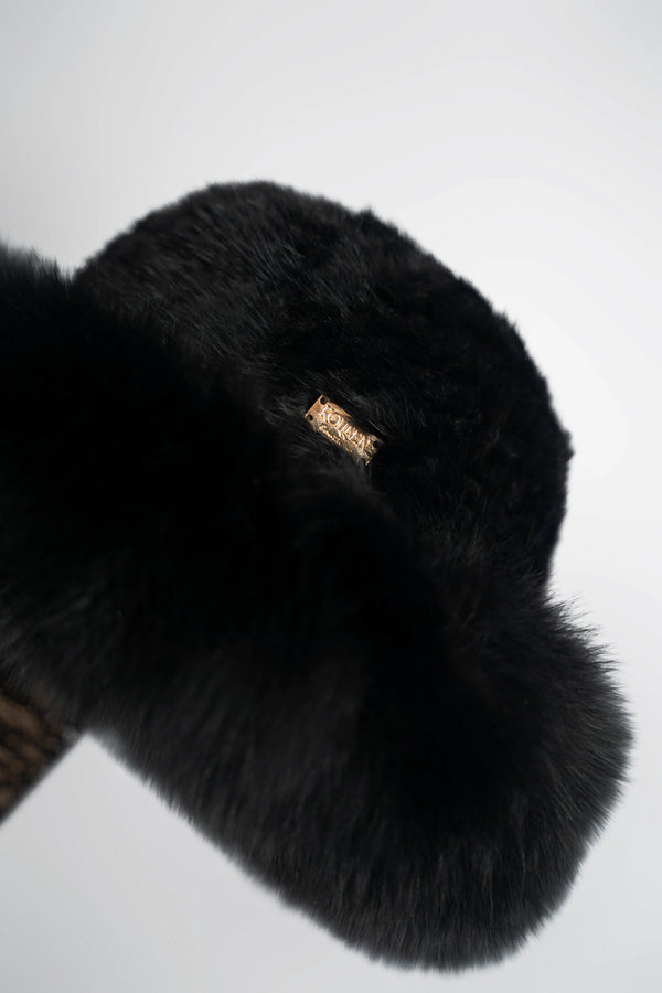 Black Mink Fur Hat - Luxurious Winter Elegance