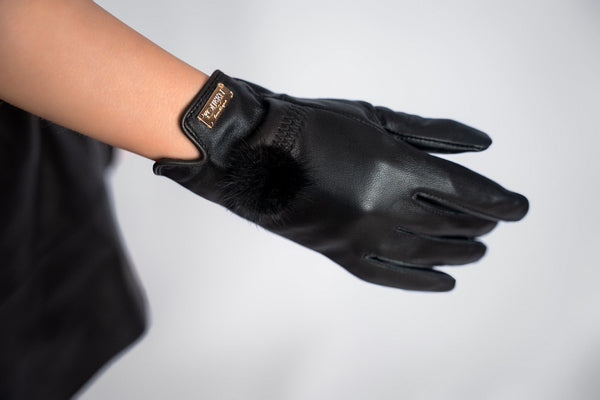 Black Leather Gloves - Luxury Handcrafted Elegance