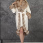 Opulent Llama and Fox Fur Belted Coat