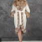 Opulent Llama and Fox Fur Belted Coat